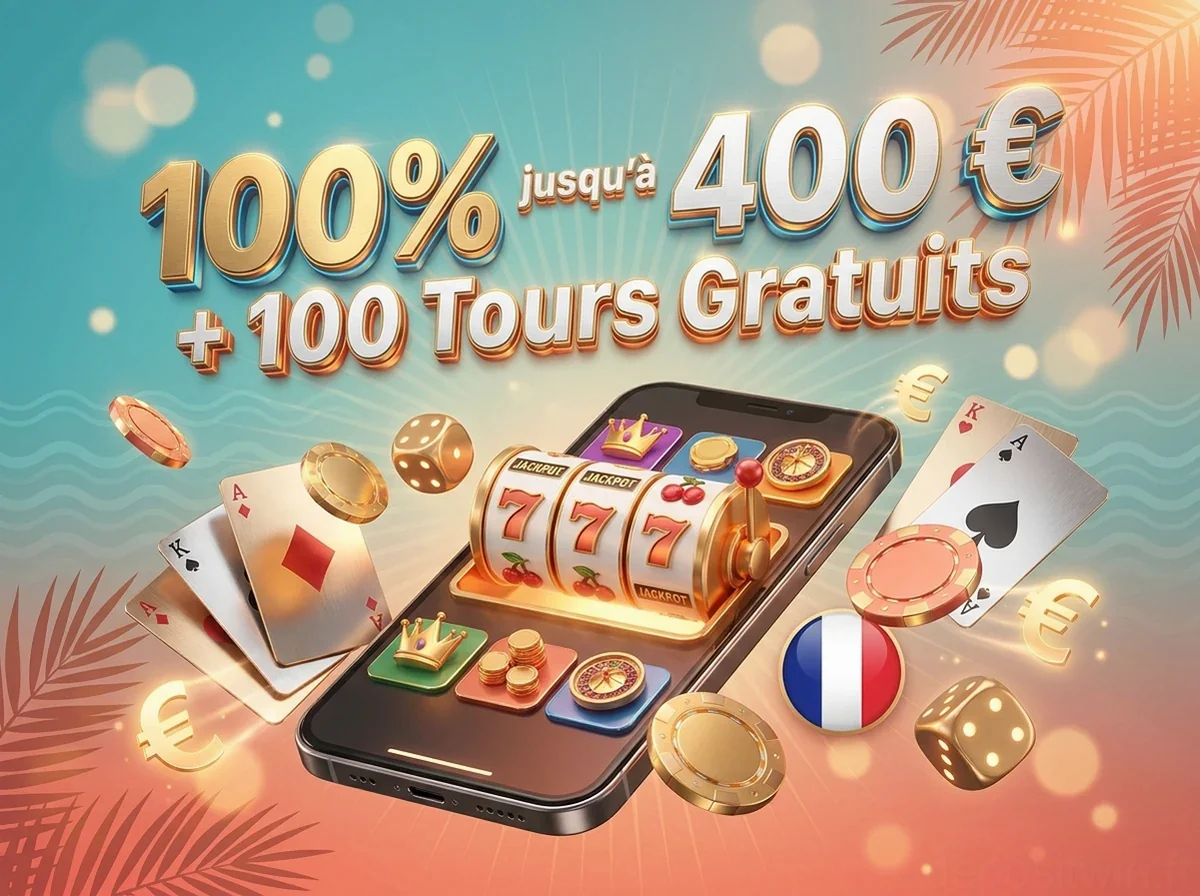 100% jusqu'à 400 €+ 100 Tours Gratuits